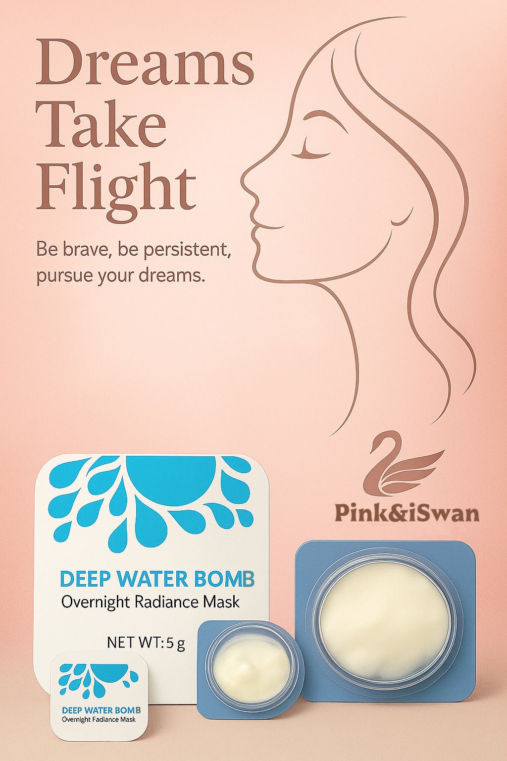 Deep Water Bomb - Overnight Radiance Mask - Pink&iSwan