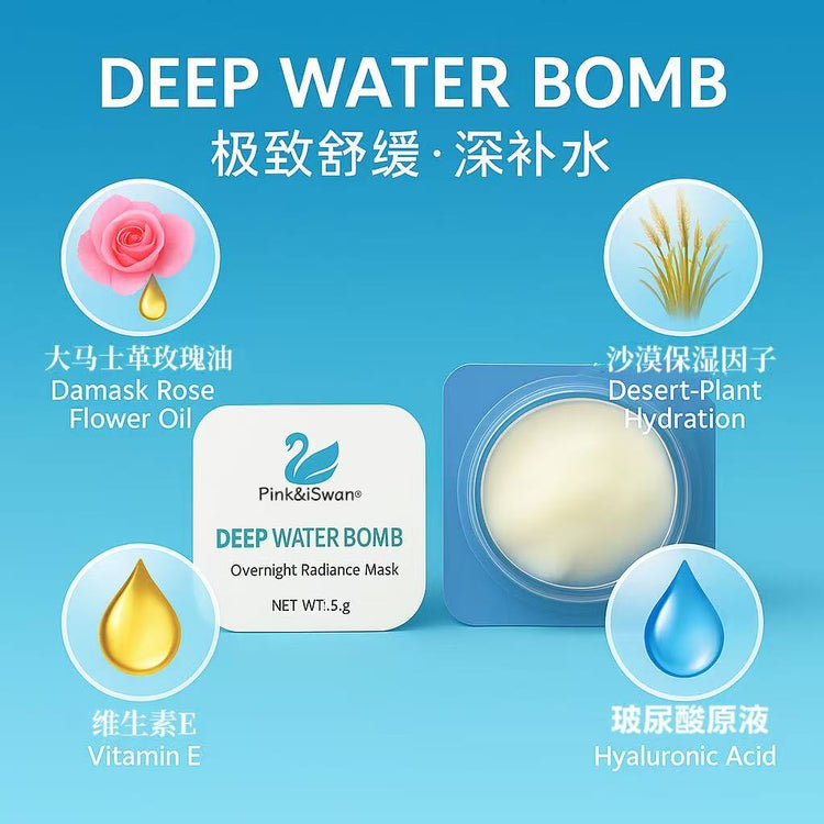 Deep Water Bomb - Overnight Radiance Mask - Pink&iSwan